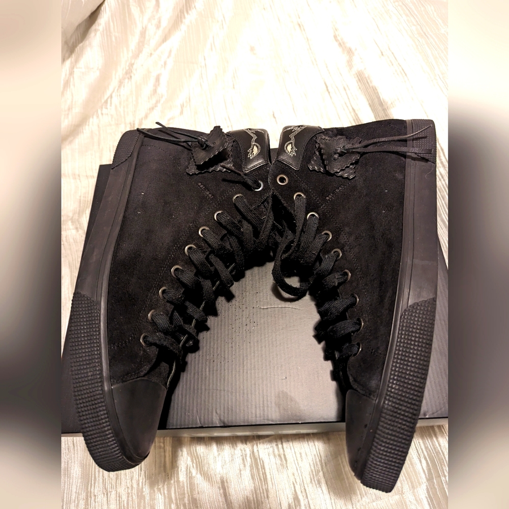 COACH BRAND MEN'S SUEDE & LEATHER DESIGNER HIGH TOP SNEAKERS